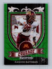 2021 Panini Prizm Draft Picks Collegiate #166 Rashod Bateman Green Wave