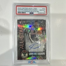 Giannis Antetokounmpo 2025-26 Topps CACTUS JACK Black Refractor Auto /10 PSA 10