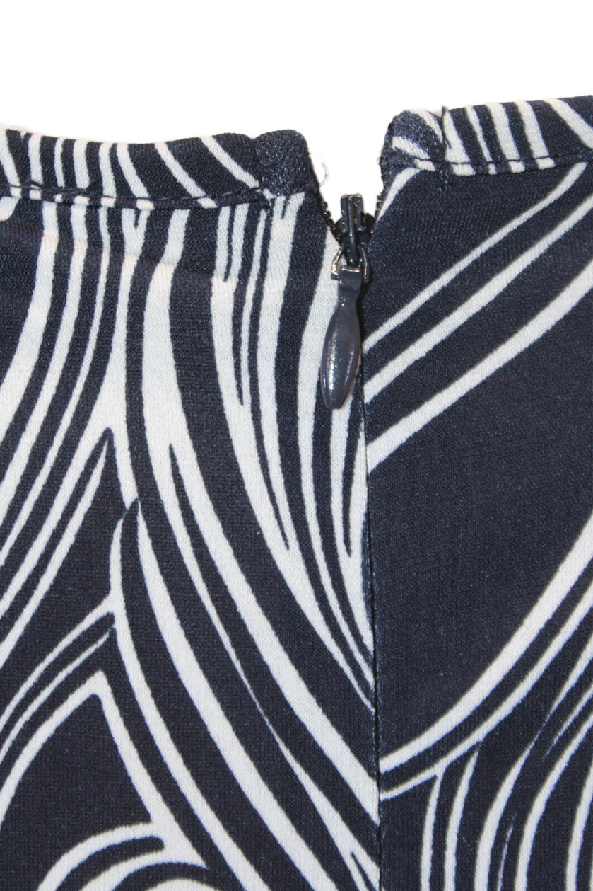 Michael Michael Kors Womens Scoop Neck Printed Long Sleeve Slater Dress White Si thumbnail 4