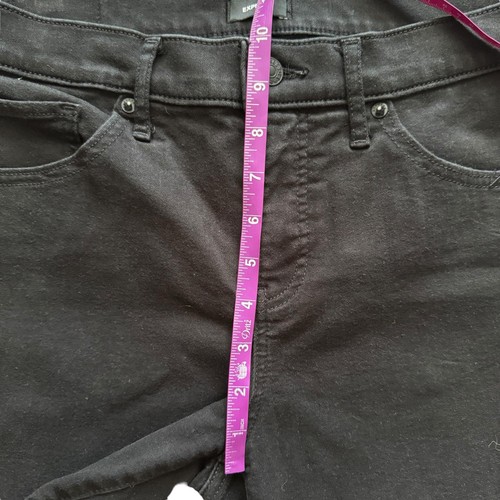 Pantalones de mezclilla Express rascacielos para mujer 8S tiro medio elásticos acampanados pierna corte bootcut - Imagen 7 de 17