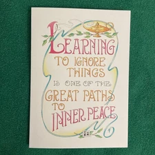 CLOSEOUT-Current Friendship Greeting Card “Learning To Ignore Things Is One…”