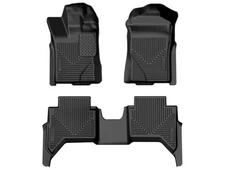 Husky Weatherbeater Floor Mats Fit 24-25 Ranger SuperCrew Front/2nd Row 3pc Blk