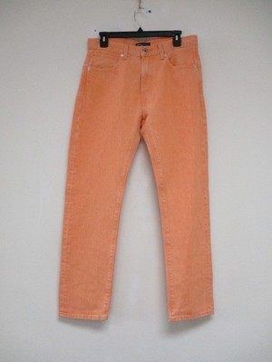 Levis Made Crafted Jeans Women's 28 Orange Denim Pipe Straight Organic Cotton