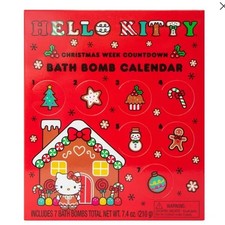 HELLO KITTY CHRISTMAS WEEK COUNTDOWN 7 DAY BATH BOMB CALENDAR