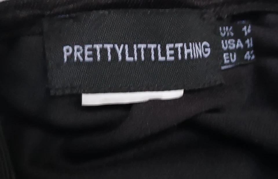 2 tops de bikini para mujer trajes de baño talla 10 negros con lentejuelas verdes y coral/rojo usados en excelente estado👙 Foto 4 de 4