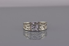 Sterling Silver 8mm Concaved Open Scroll Work Band Ring 925 Sz: 8