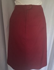 Vintage 70s Burgundy Mini Skirt MOD Sz XL
