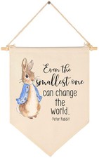 Even the Smallest One Can Change the World-Easter Canvas Hanging Pennant Flag...