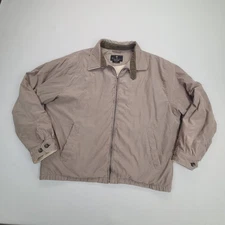 Bill Blass Jacket Mens Extra Large Beige Fleece Lined Casual Warm Black Label