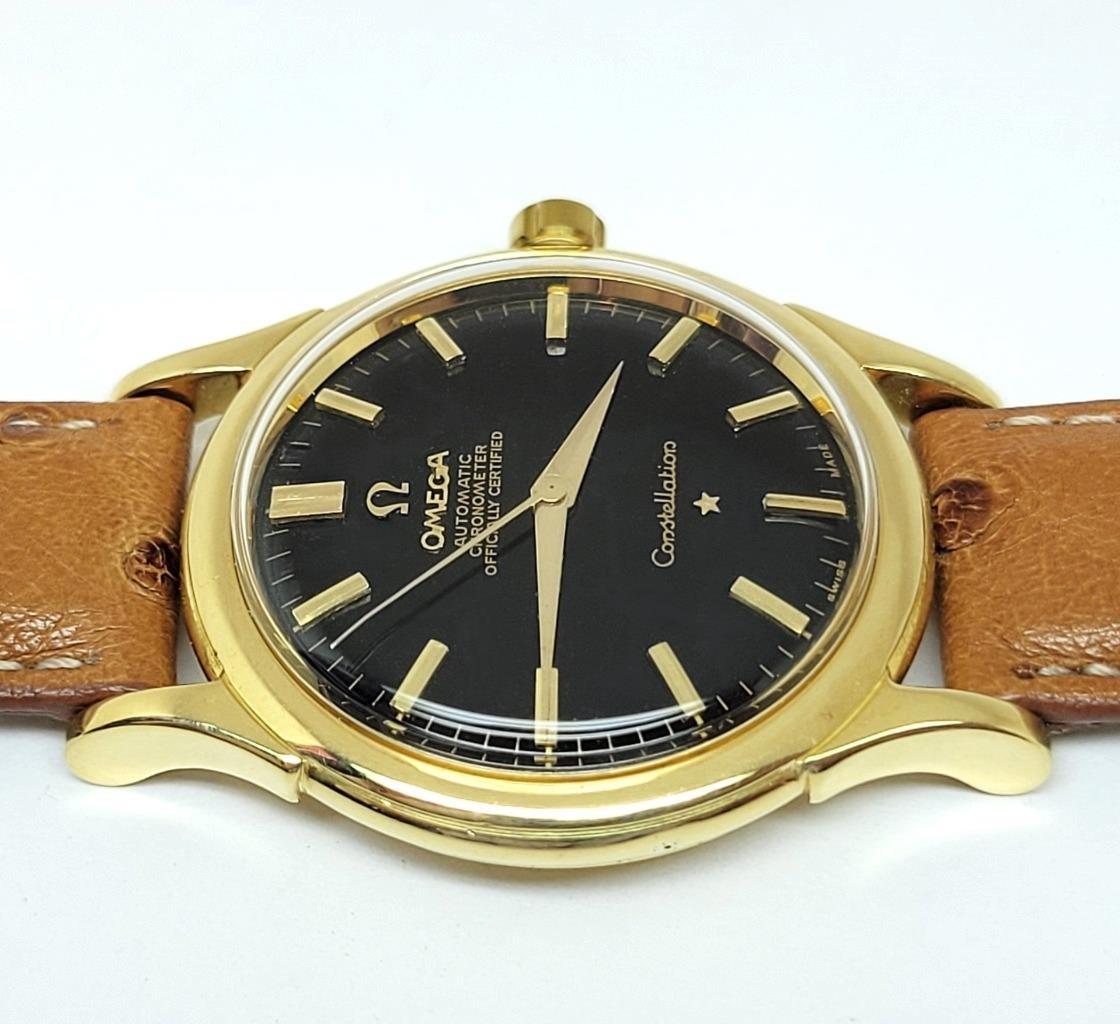 Vintage 18k OMEGA CONSTELLATION Automatic Watch 2782 c.1954 Cal.354* EXLNT image 6