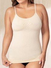 Womens Long Cami Tank Top Shapewear Tummy Con...