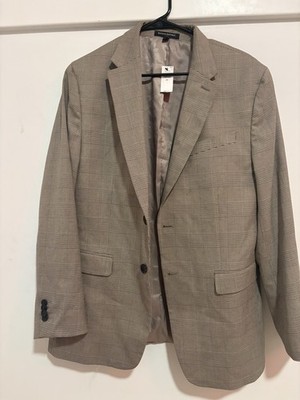 Banana Republic Men s Houndstooth  2 Piece Tailored Fit Suit 42r, 34x30