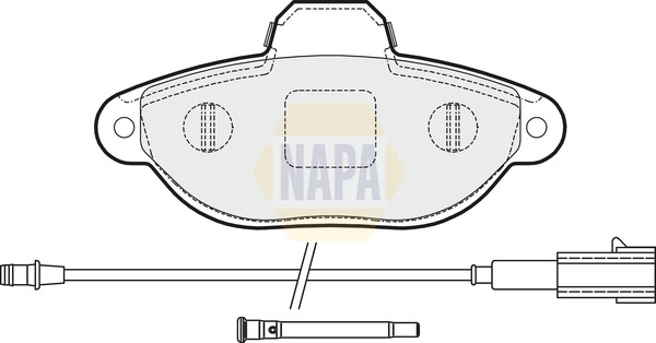 Napa Bremsbelagsatz BremsklöTze FüR Fiat 500 312_-image