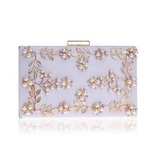 Clutch Evening Bag Flower Beaded Embroidered Bag Lady Clutch Bag Reception Pa...