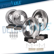 13.31"Front 12.28" Rear Rotors Brake Pads for 2003-09 Lexus GX470 Toyota 4Runner