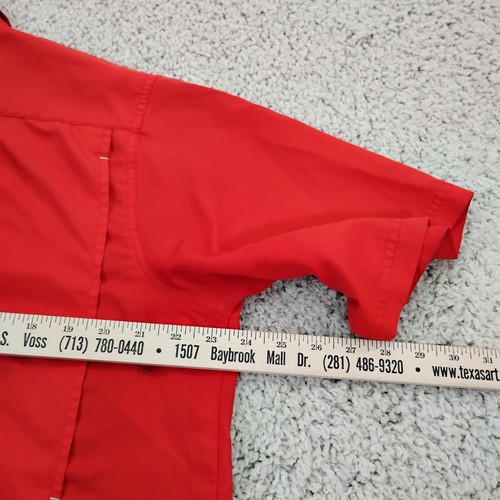 Game Guard Shirt Mens Large Red Outdoor Vented Hiking Fishing Polyester Beach A2 - Picture 16 of 18