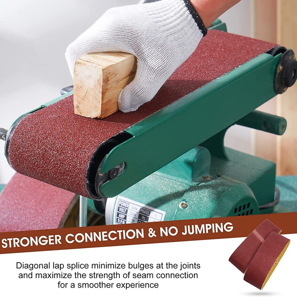 20PCS Belt Sander Sandpaper 3x21 Sanding Belts 40 60 80 120 150 240 400