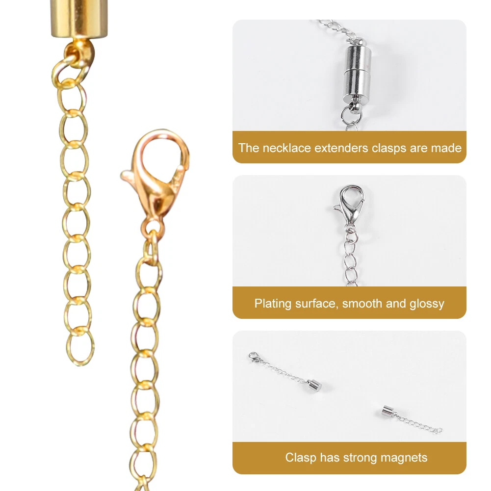 10pcs For Bracelet Jewelry Making Magnetic Necklace Extender With