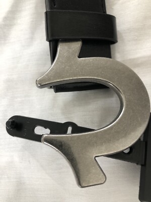 Original MENS TRUE RELIGION HORSESHOE BLACK BELT SIZE 36 Leather