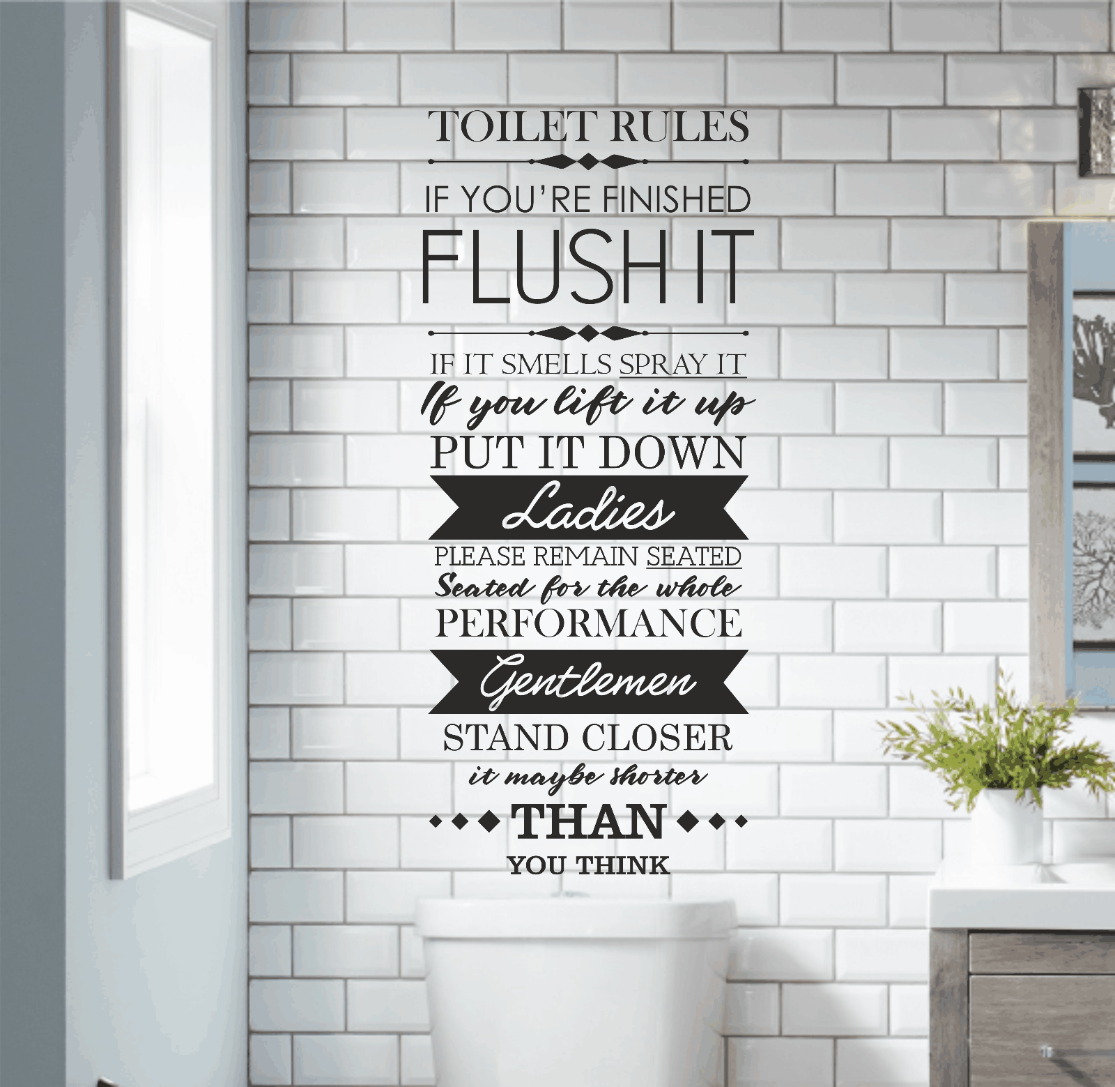 Female Male Toilet Wall Stickers Wall Decals Bathroom Home Wc Door Decor For Sale Online Ebay