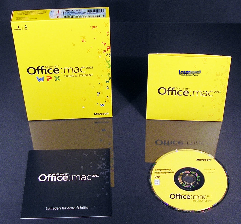 Microsoft Office Mac 2011 Home & Student 1 Mac Vollversion Box + DVD OVP - Bild 2 von 4