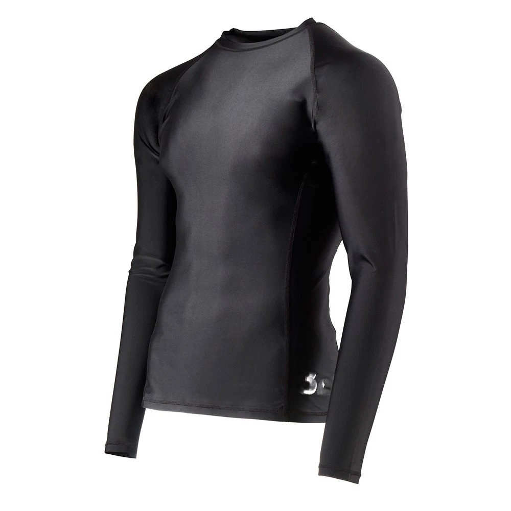 Men's Long sleeve sports top base layer black compression sports top jersey