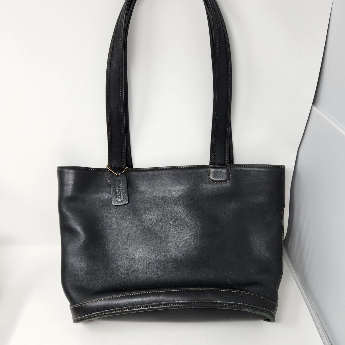 バッグ Vintage Coach Bleecker Bucket Bag Black Coach Vintage Bleecker Tattersall Vachetta Duffle Bucket Bag