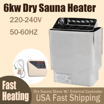 External Control New Dry Sauna Stove 220V 240V 6KW Electric Sauna Heater Stove