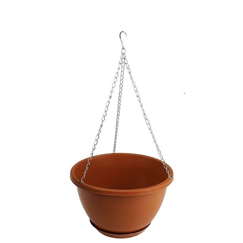 Hanging Flower Pots Bulk Plastic Pot PVC Garden Metal Chain Plant