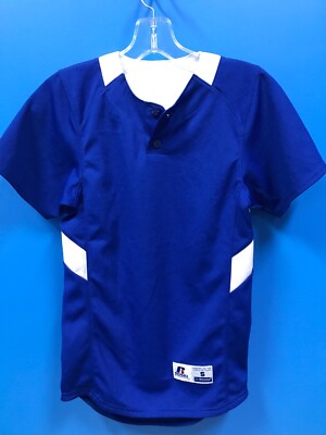 NEW Russell Athletic 100% Polyester Youth Basketball Jersey Color Blue Size S