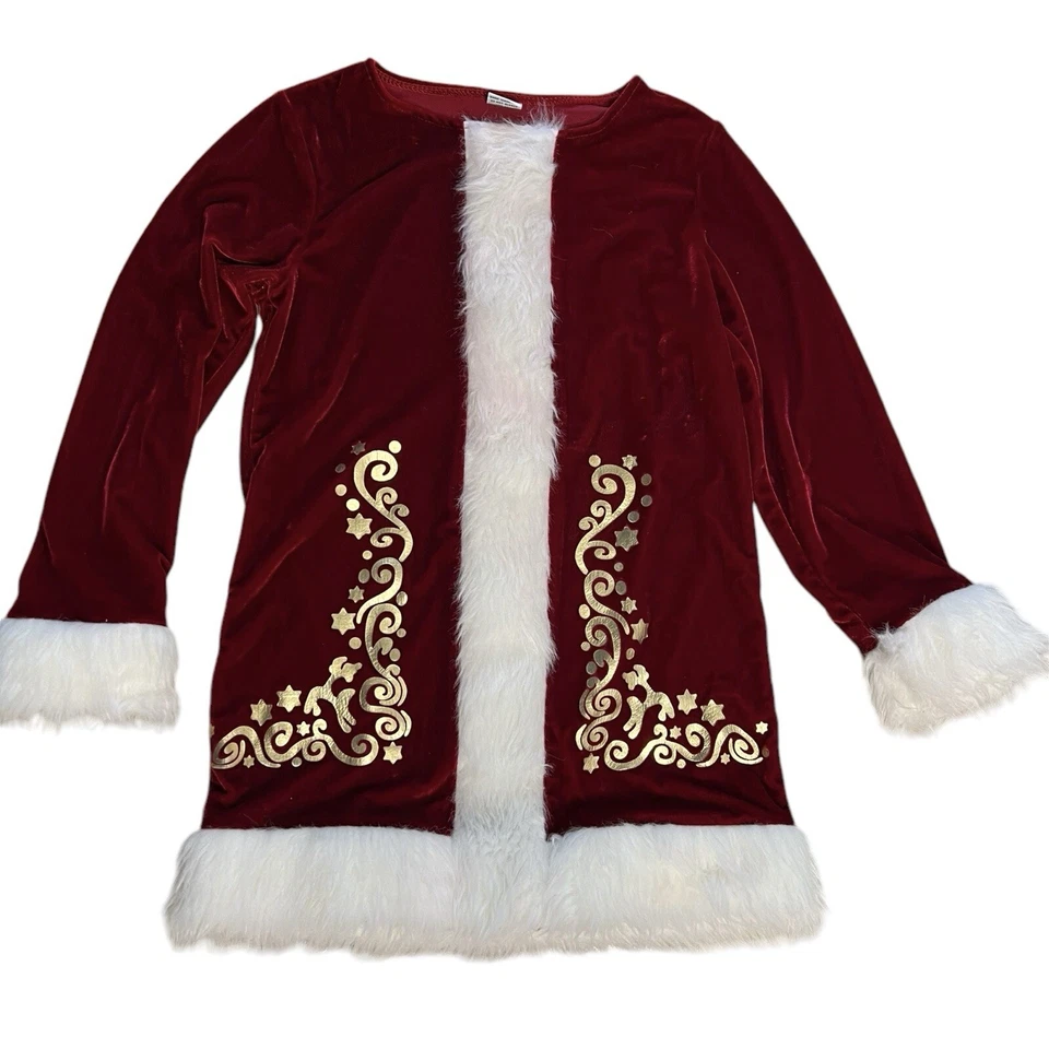 Traje de lujo para niños Mrs Santa 8 piezas. Navidad Niño Niños Talla Pequeña 4-6x Foto 2 de 4