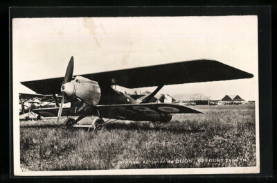 AK Dijon, Doppeldecker-Militärflugzeug Breguet Type 19 1936 