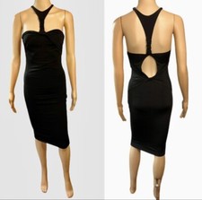Tom Ford for Gucci F/W 2004 Plunging Cutout Black Evening Dress