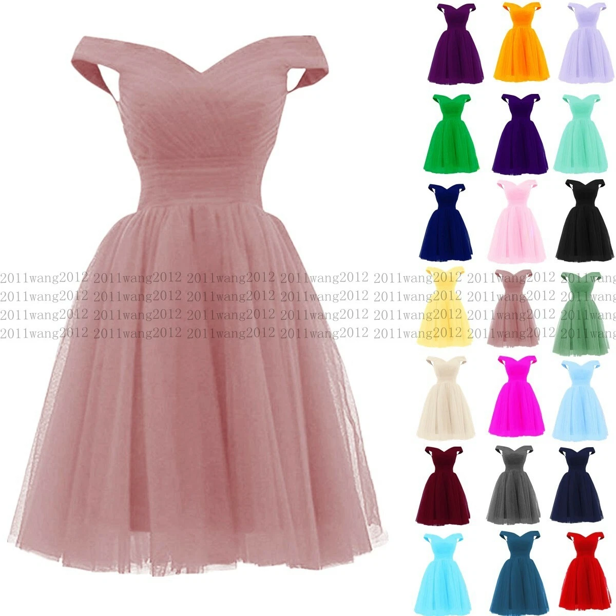 Spaghetti Straps Sleeveless Knee-Length Ball Gown Dresses with  Ruffles-Lavetir