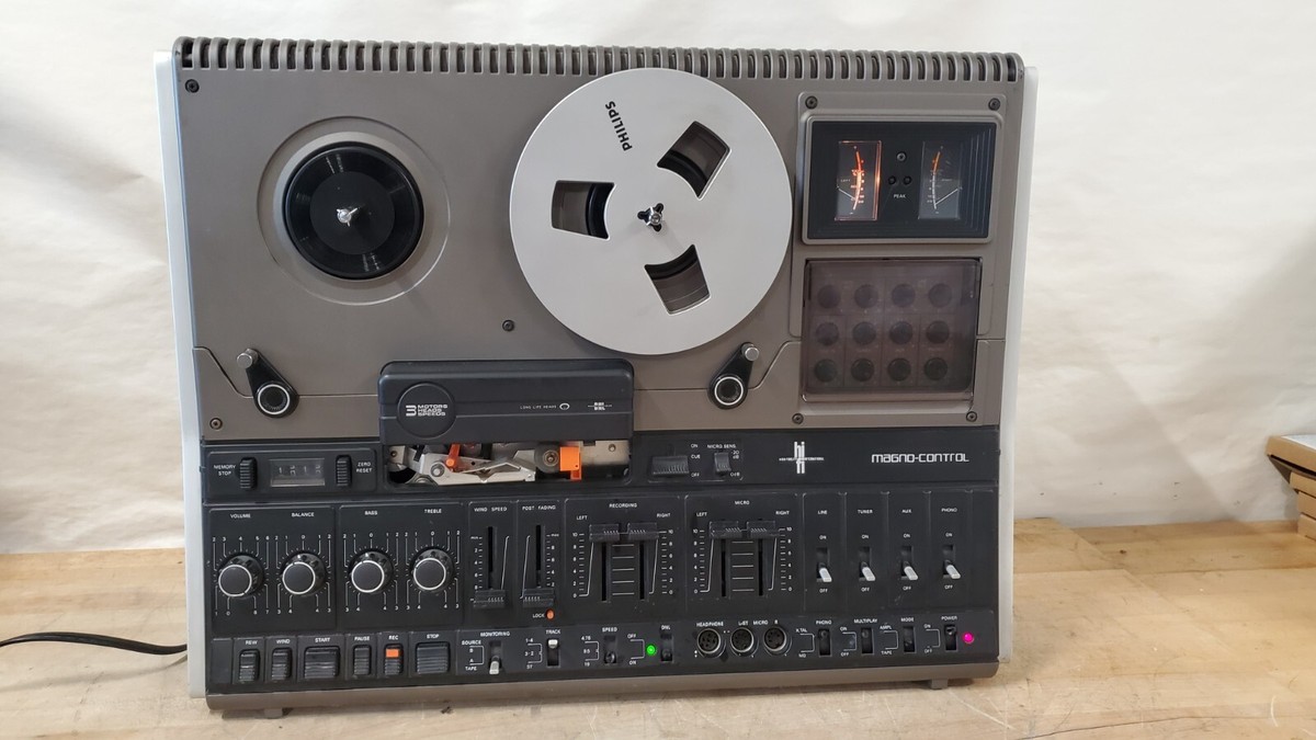 Philips N4506/00 Magno Control Reel to Reel Tape Deck w/ Cover