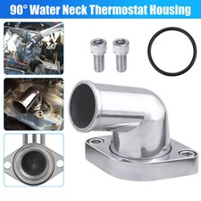 90 1.5 Polished Swivel Thermostat Housing For Sbc Bbc Chevy 265 327 350 396 V8