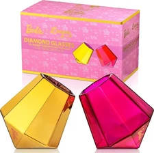 Dragon Glassware x Barbie Whiskey Glasses, Barbie Dreamhouse Collection, 10 oz