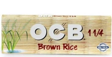 OCB 1 1/4 Rolling Papers Brown Rice Papers NEW 1/Pk Free USA SHIPPING