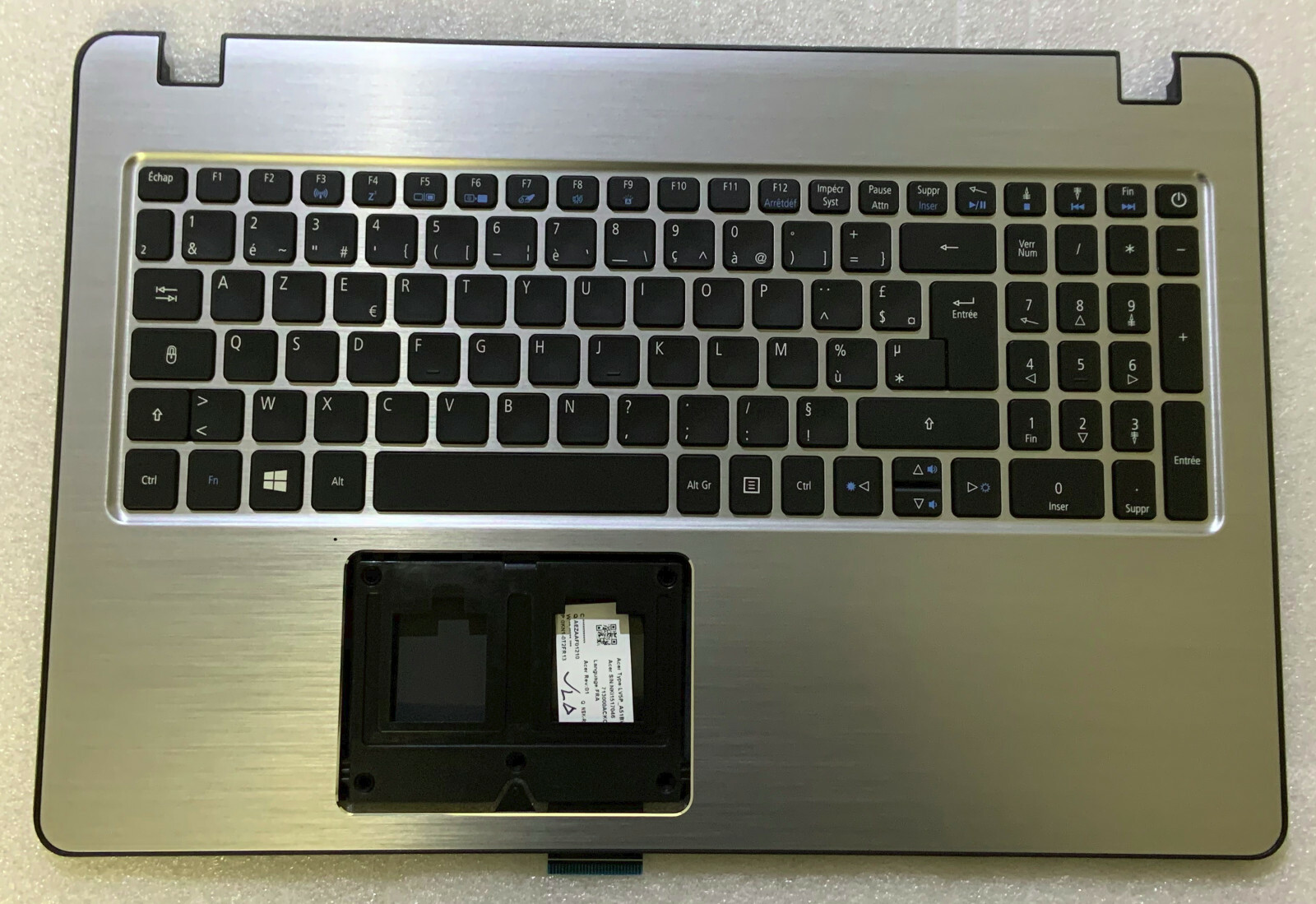 Clavier AZERTY Acer Aspire F5-573G noir rétroéclairé pour pc portable