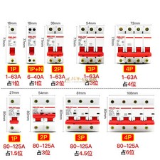 1PCS AC 230V/400V 1A-63A 6000A 1P/2P/3P/4P MCB Miniature Circuit Breaker DZ47-60