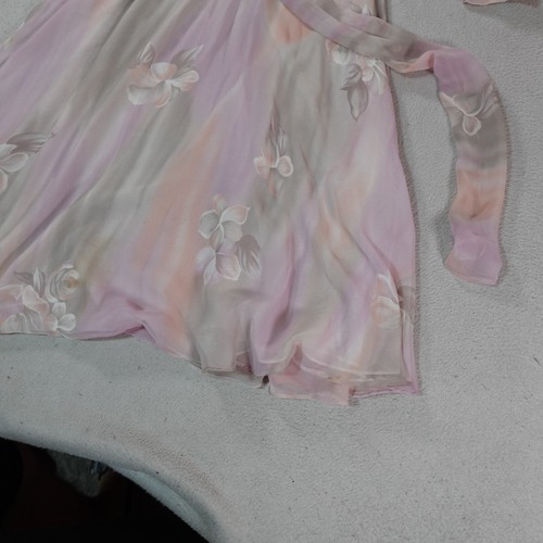 Abito midi Ursula vintage 8 rosa floreale fata' floreale sciolto cintura fata - Foto 3 di 23