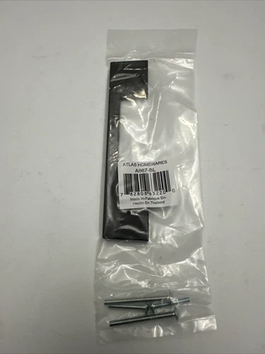 Atlas Homewares A867-BL Handle Cabinet Pull Thin Square 5-1/16" Center M. Black - Picture 1 of 4