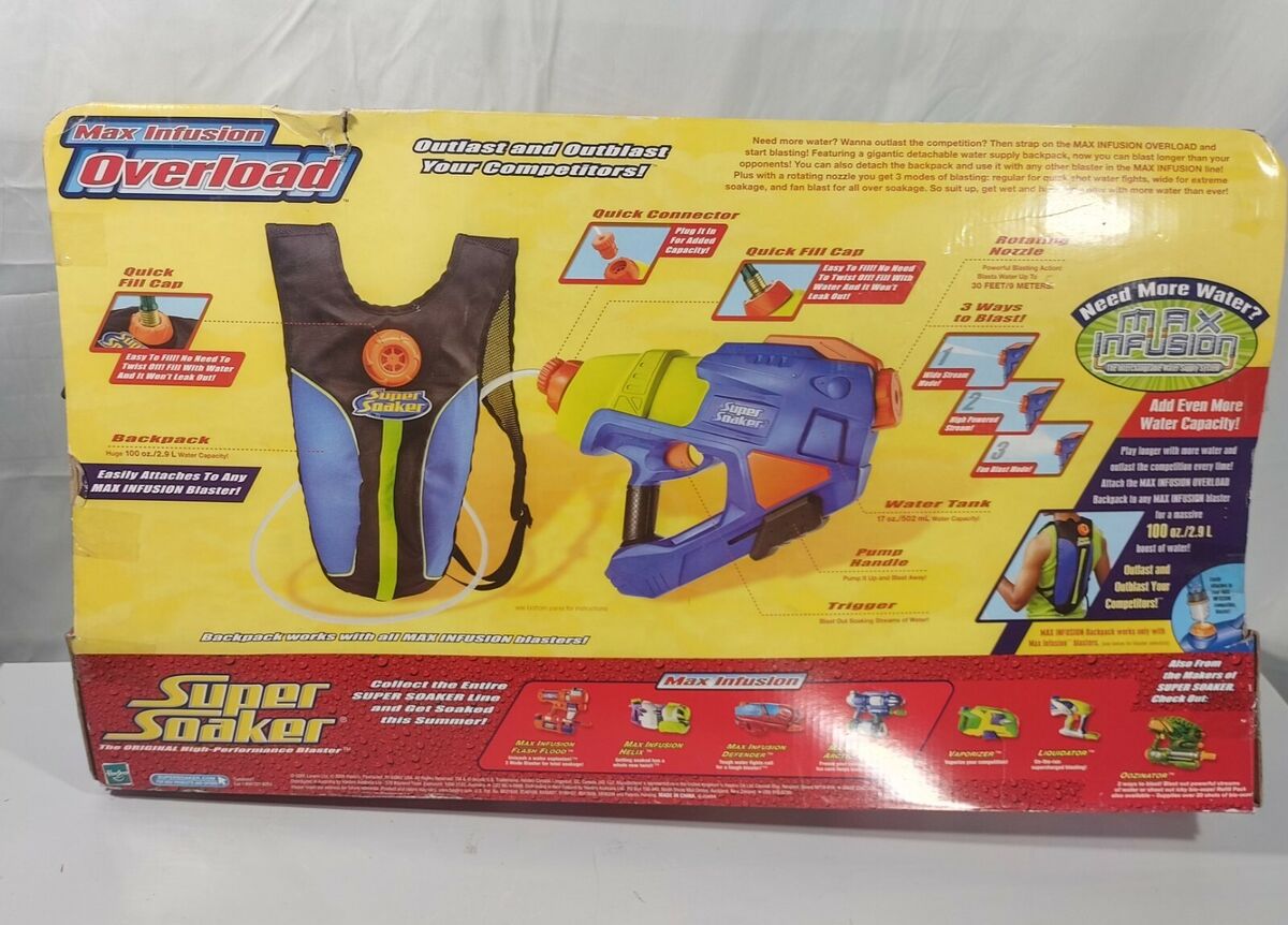 Hasbro Super Soaker Max Infusion Overload NIB 2005 Water Gun