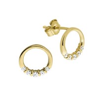 Celesta Gold Ohrstecker 375/- Gelbgold Zirkonia Cz 9 Karat Gelbes Gold Ohrring