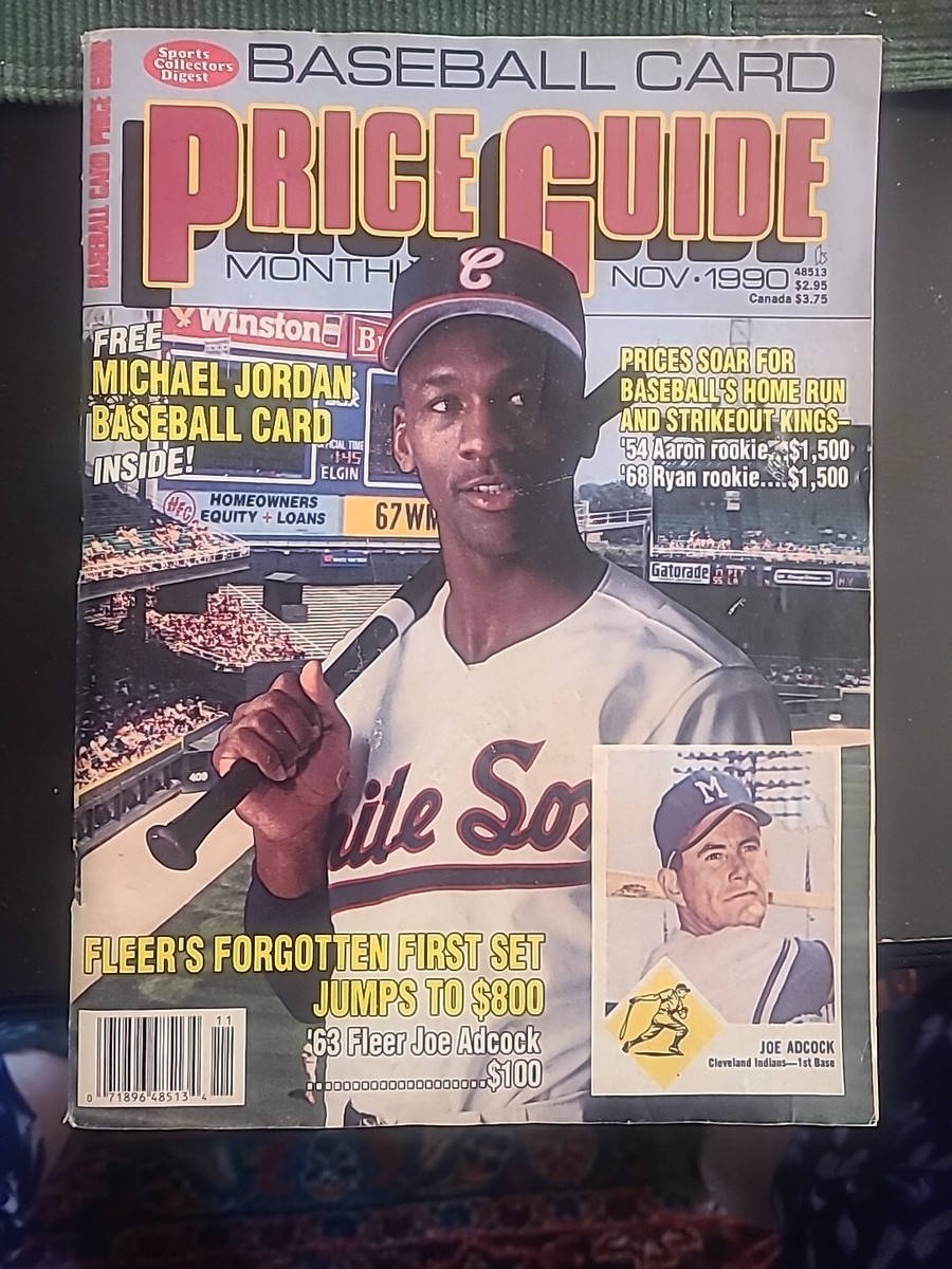 SCD Baseball Card Price Guide Nov 1990 Uncut Insert Card Michael