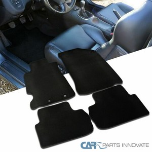 Black Floor Mats For 02 06 Acura Rsx Nylon Carpets With Black