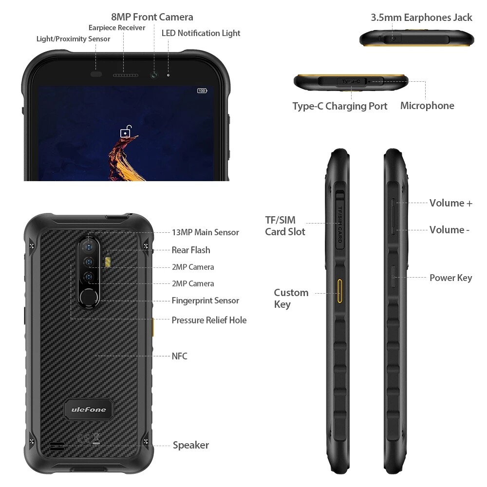 ulefone ARMOR 7 8GB/128GB 訳あり Amazon.com: Ulefone Armor 7 Rugged Smartphone Unlocked