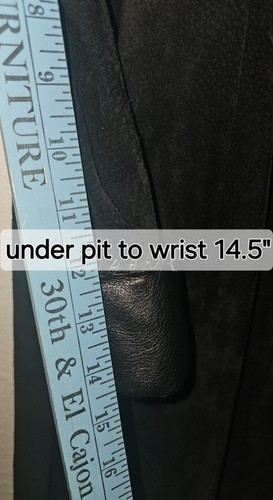 Scully Suede Leather Knee Length Jacket Wmn Sz 14 Studded Lined Western VGC - Picture 17 of 19