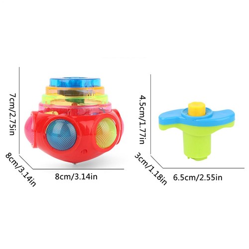 Spinning Top Toy Toddler LED Shining Music Spinner Toy Light Up Spinning Tops - Picture 7 of 10