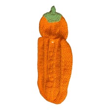 Homemade Hand Crochet Baby Halloween Costume Carrot Pumpkin Outfit 2-piece